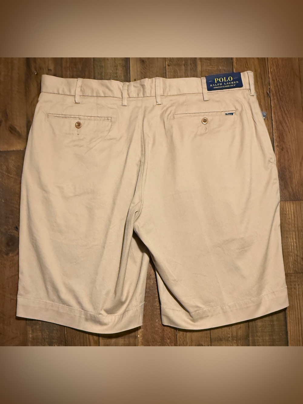 Polo Ralph Lauren Men’s 35W Stretch Classic Fit 9” Khaki Shorts - Picture 2 of 13